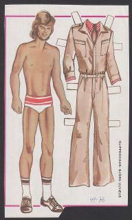 ABBA Bjorn Ulvaeus Scarce Vintage Paper Doll issued in Sweden