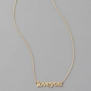 JENNIFER MEYER 18K SOLID YELLOW GOLD LOVE YOU NECKLACE   Great 
