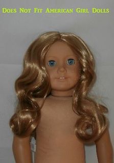 12 to 13 Golden Blonde Doll Wig Center Part, Modacrylic Parts Repair