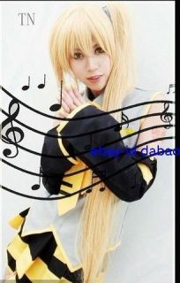 New Vocaloid Akita Neru Anime Cosplay Wig + 1 ponytail 1.2M Yellow