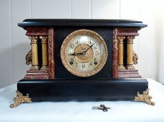 Antique E. Ingraham Adrian Mantel Clock 8 Day Circa 1915 Victorian 