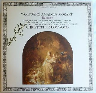 Mozart Requiem Hogwood SIGNED by Rolfe Johnson LOiseau Lyre