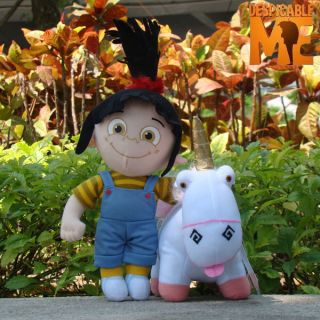 Despicable Me Plush Unicorn & Girl Agnes Cute Toy 2PCS Stuffed Animal 