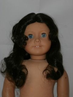 11 Doll Wig Fits American Girl Dark Brown Center Part Partial Tail 