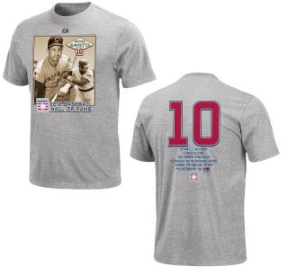 Chicago Cubs Ron Santo Hall of Fame Gray Career Achievement Jersey T 