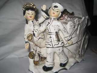 THAMES PORCELAIN CHINA JAPANESE FIGURINE COVERED WAGON CANDY DISH 