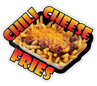 CHILI CHEESE FRIES Concession Decal french sign cart trailer stand 