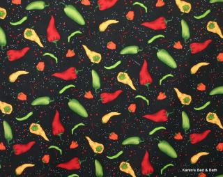   Habanero Spanish Mexican Spicy Hot Chili Peppers Curtain Valance NEW
