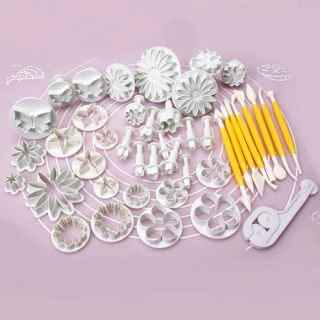 Mixed 13 Sets Cake Fondant Cookie Biscuit Sugarcraft Plunger Cutter 