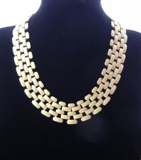   Inspired Mat Gold GP Chunky Watch Chain Necklace 18.5inch 1inch