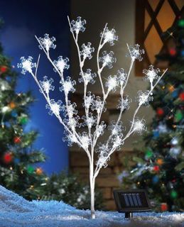  SOLAR LIGHTED OUTDOOR CHRISTMAS SNOWFLAKE TREES HOLIDAY DECOR ITEM09