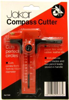Compass Circle Cutter Jakar Cuts Perfect Circles for Paper,Vinyl,Ru 