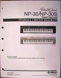 Original Yamaha Overall Circuit & Block Diagrams for NP 30 NP 30S 
