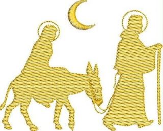 NATIVITY SILHOUETTES 10 MACHINE EMBROIDERY DESIGNS 4 INCH , 5INCH