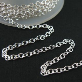 Wholesale Sterling Silver Cable Chain 2mm Bulk Lots By The Foot. 925 