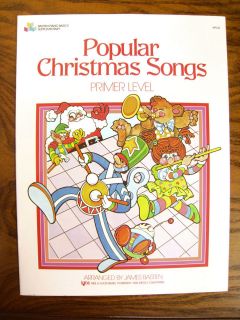 Popular Christmas Songs Primer Level Bastien Piano Library WP220 c1986