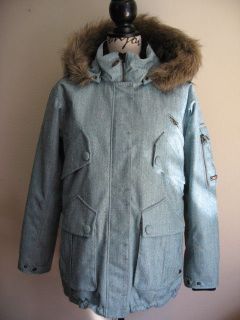   Womens Snow Ski Parka Puffer Rendezvous Jacket Fur Hoodie Size 8 NWT