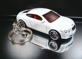 White Bentley Continental Supersports Keychain Key Ring Fob