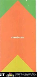 1973 Citroen 2cv Dyane Mehari Ami 8 GS DS20 Brochure