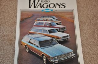 1980 Chevrolet Wagons Dealer Sales Brochure Caprice Classic, Impala 