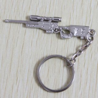 Weapon Figure Cute Cross Fire Metal Key Chain Ring Assault Rifle Gun 