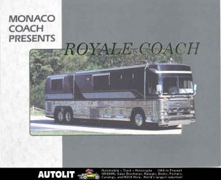 1992 Monaco Royale Coach Motorhome RV Brochure