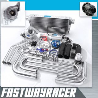 Universal GT35 T4 .68AR Turbo Kit Turbo Starter Kit Wastegate 3.0 