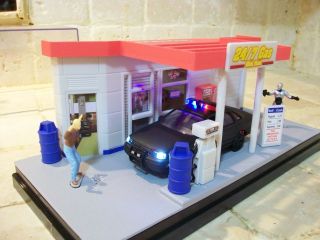 ROBOCOP Custom with LIGHTS 1/43 Metro POLICE Ford TAURUS Diorama 