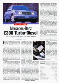 1998 Mercedes Benz E300 Diesel Classic Article P87