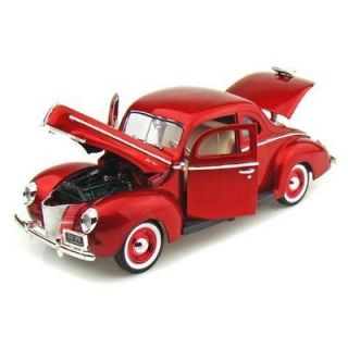 RED 1940 Ford Deluxe Die Cast Collectible Model Car 1:18 AMERICAN 