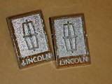 Lincoln CHROME Vinyl Roof Panel Metal Emblem SET Driver Quality