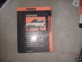 Toyota Tercel repair manual in Toyota
