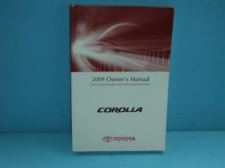 09 2009 Toyota Corolla owners manual