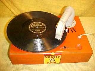 Vintage Vanity Fair Childs Electric Phonograph WORKS GREAT 