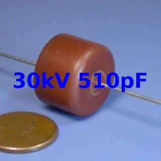 4x 30kV510pF High Voltage Ceramic Capacitor HV doorknob