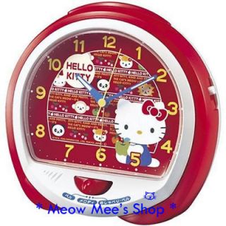   Hello Kitty Speaking Alarm Clock Non Ticking Silent Clock from Japan