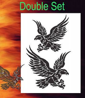 air brush stencil Tribal Eagle Double Set High Detail Template Harley 