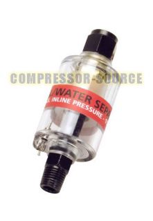 New In line 1/4 Compressed Air Oil / Water Separator Filter For 