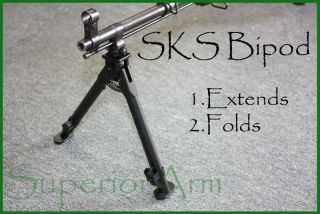 SKS Rifle Bayonet Lug Shooters Bipod /w Folding Legs 