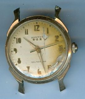 Vintage Benrus Day Date Quartz Mens Wrist Watch for Restoration