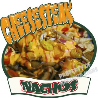 Cheesesteak Cheese Steak Nachos Restaurant Concession Food Truck Decal 