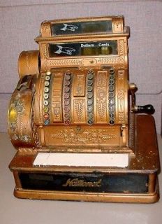 1913 Vtg Antique Brass National Cash Register Model 442