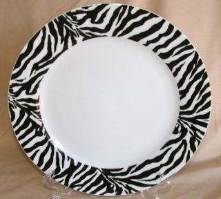   Tienshan Dinner Plate With Zebra Print 10 5/8 Excellent Fine China