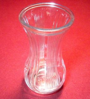 Vintage Hoosier Glass Flower Vase Clear #4086 B Large 8.5 tall