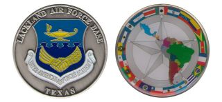 LACKLAND AIR FORCE BASE INTER AMERICAN ACADEMY MILITARY CHALLENGE COIN