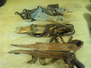 Antique Wooden Ice Skates ~ Group of 3 Pair