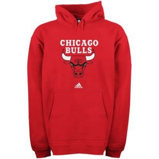 adidas Chicago Bulls True Team Pullover Hoodie   Red