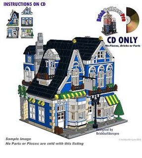 Alpine Village Cafe, corner modular Instructions CD PDF Custom Lego 