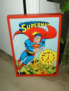 1978 SUPERMAN SUPER TIME 31 Framed Wall Poster Style Clock