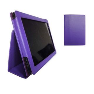 For Acer Iconia Tab A500 A501 Purple GENUINE LEATHER Case Cover